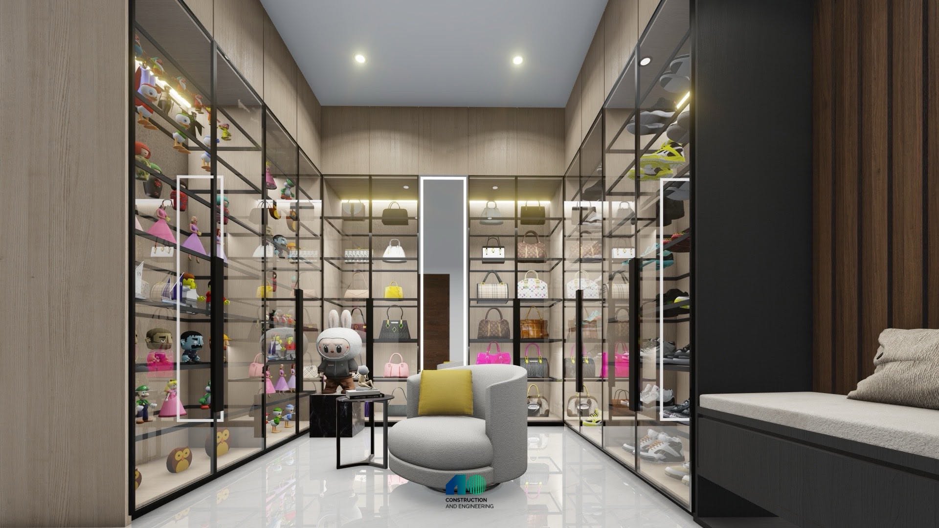 บ้านพักอาศัย 2 ชั้น Style Modern สำหรับนักสะสม อ.เมืองจันทบุรี จ.จันทบุรี ภาพแนวคิดการออกแบบ รูปที่ 13